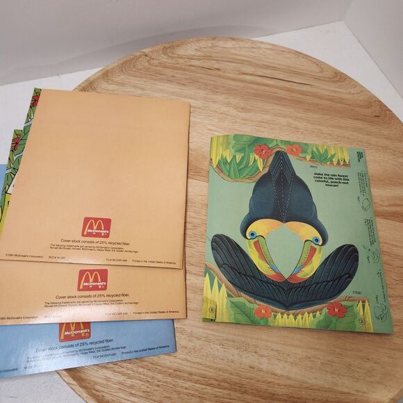 Vintage 1992 McDonald’s “Discover the Rain Forest” Sticker Story Activity Books - Picture 7 of 7